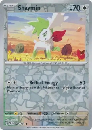 Prismatic Evolutions Shaymin #087/131 reverse holo
